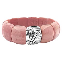 Stephen Dweck Rhodonite Bracelet with Sterling Silver