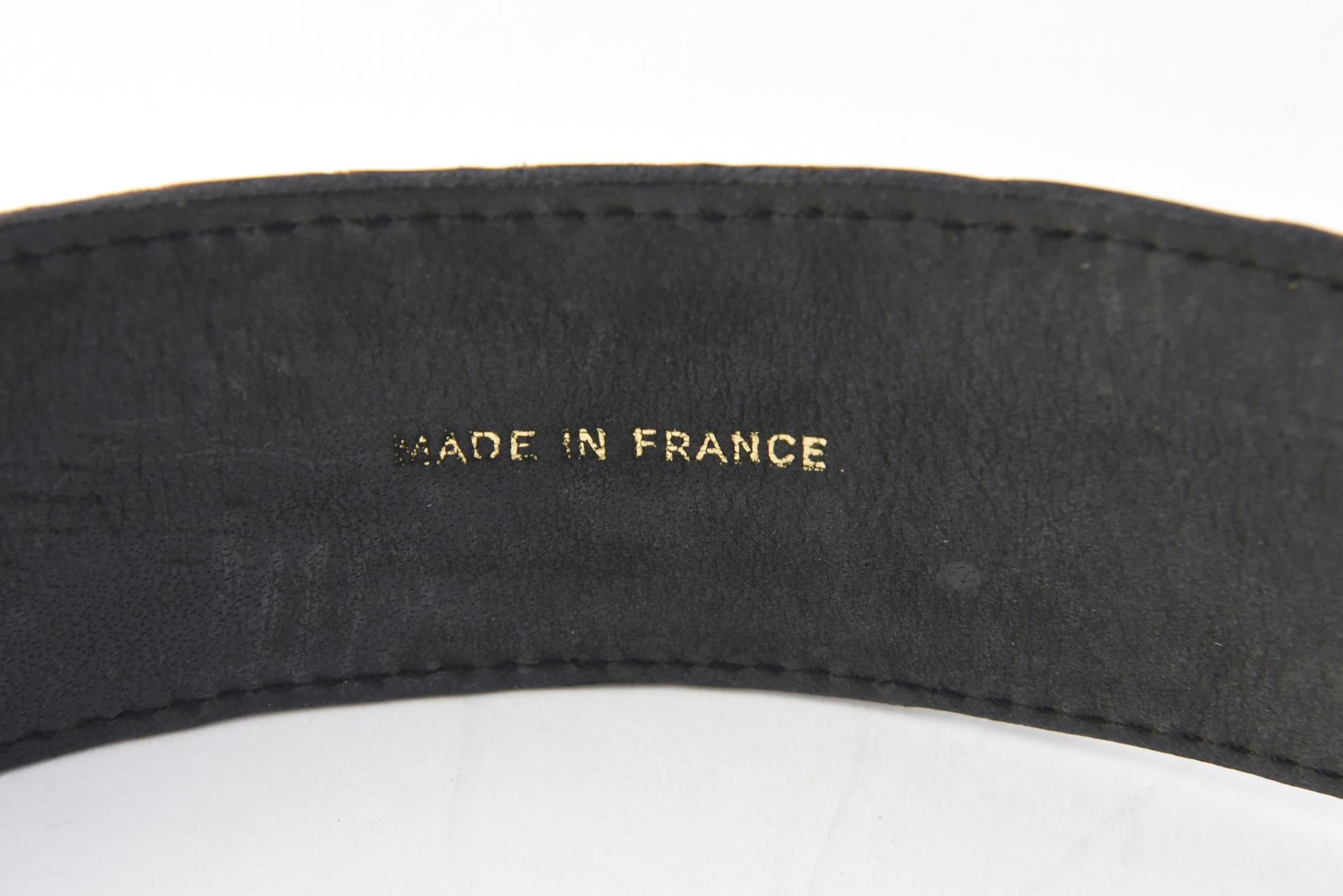 Women's Stephen Dweck Sterling Belt Buckle on Falchi Black Alligator Leather Belt
