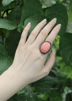 Stephen Dweck Sterling Coral Flower Ring