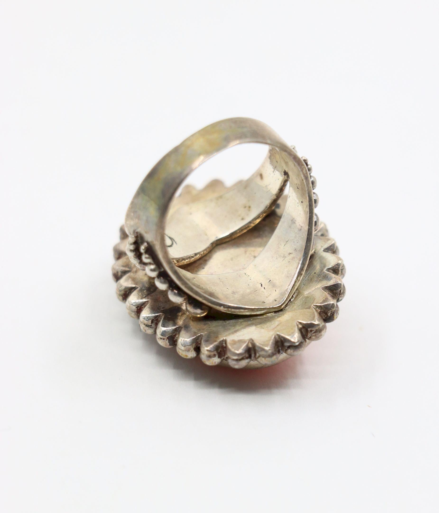 Stephen Dweck Sterling Korallenblütenring im Angebot 1