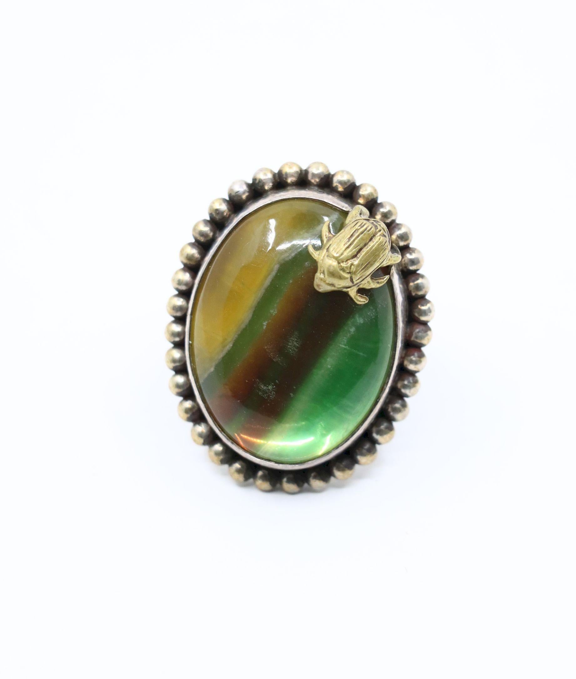 Stephen Dweck Sterling Edelstein Adam Käfer Ring im Angebot 7