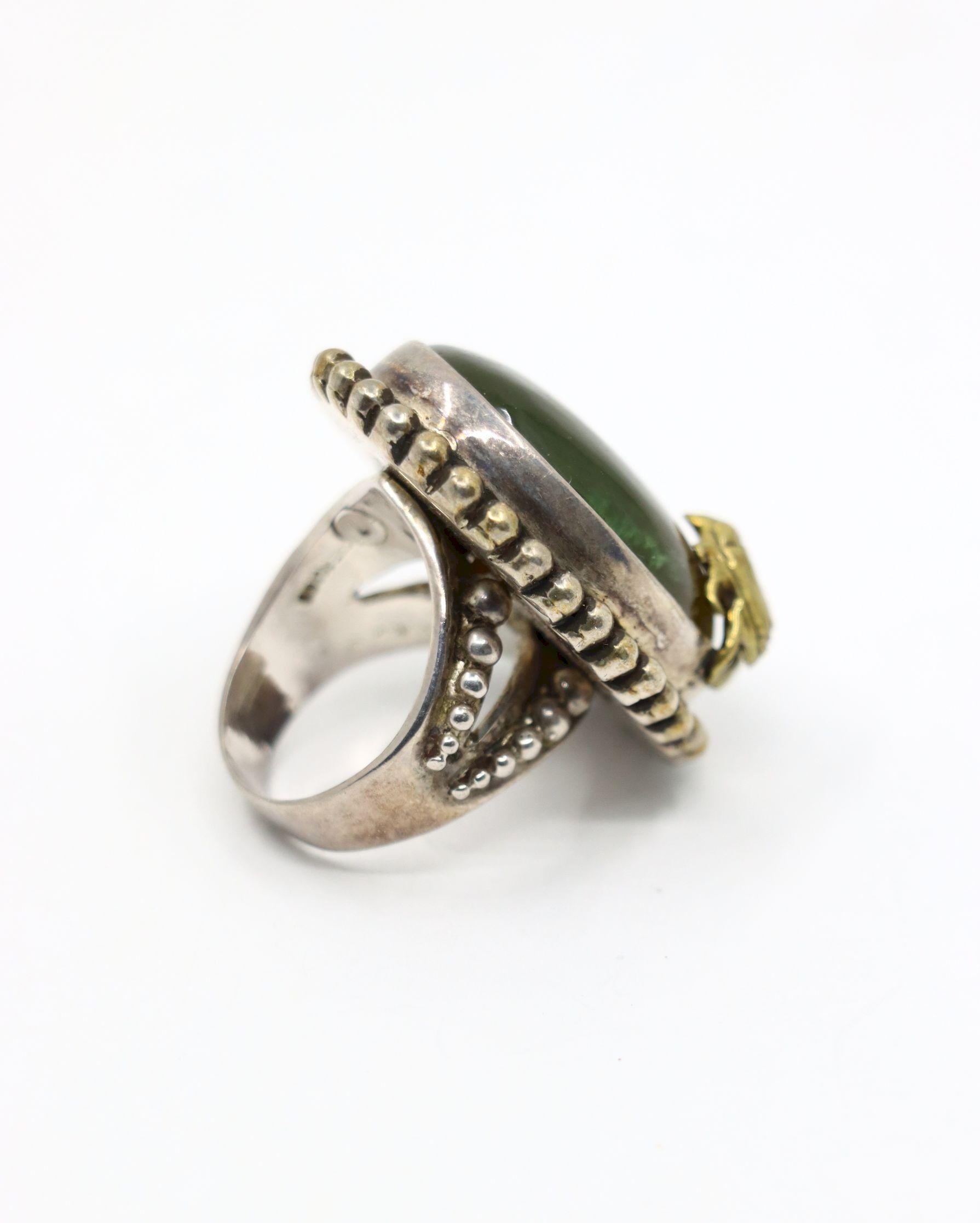 Stephen Dweck Sterling Edelstein Adam Käfer Ring im Angebot 1
