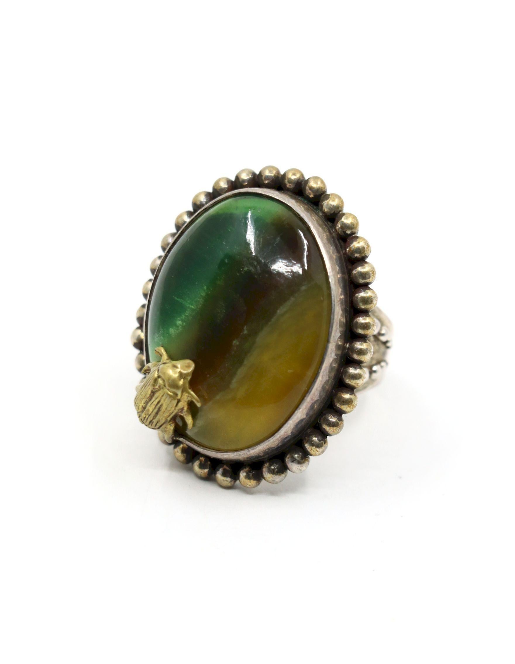 Stephen Dweck Sterling Edelstein Adam Käfer Ring im Angebot 3