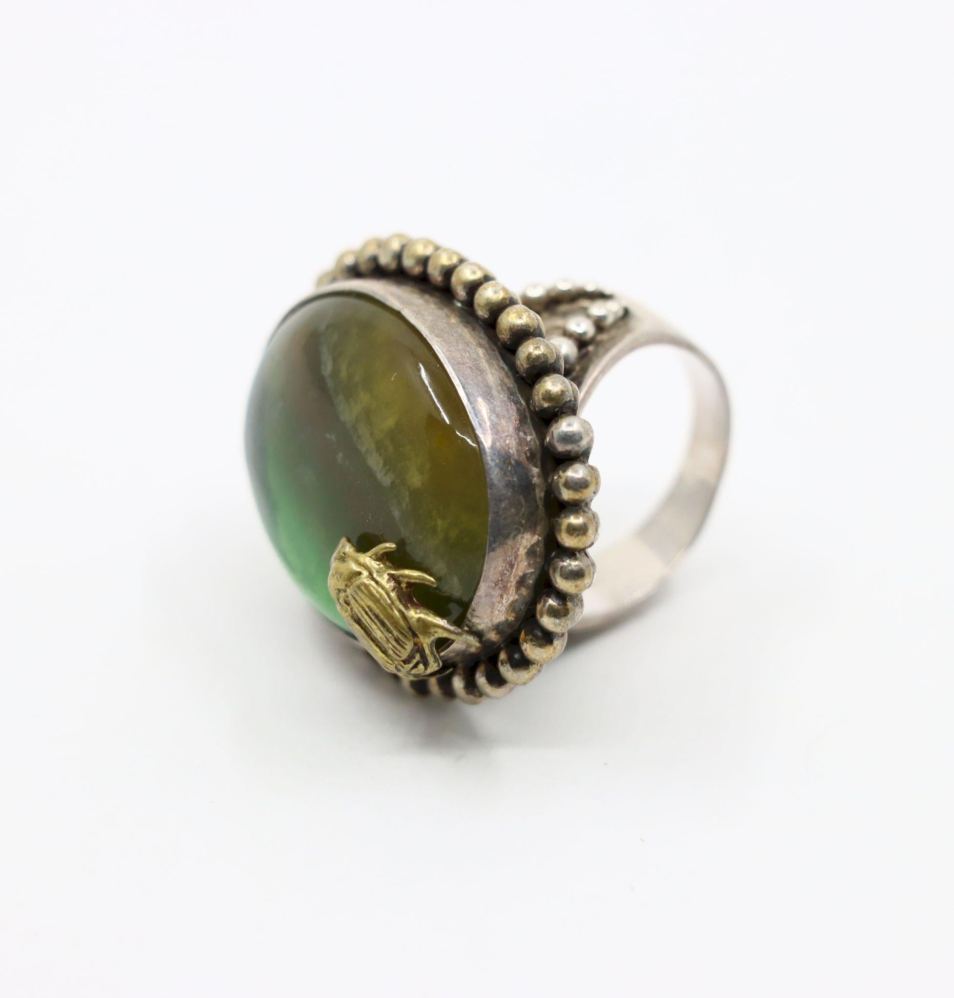 Stephen Dweck Sterling Edelstein Adam Käfer Ring im Angebot 4