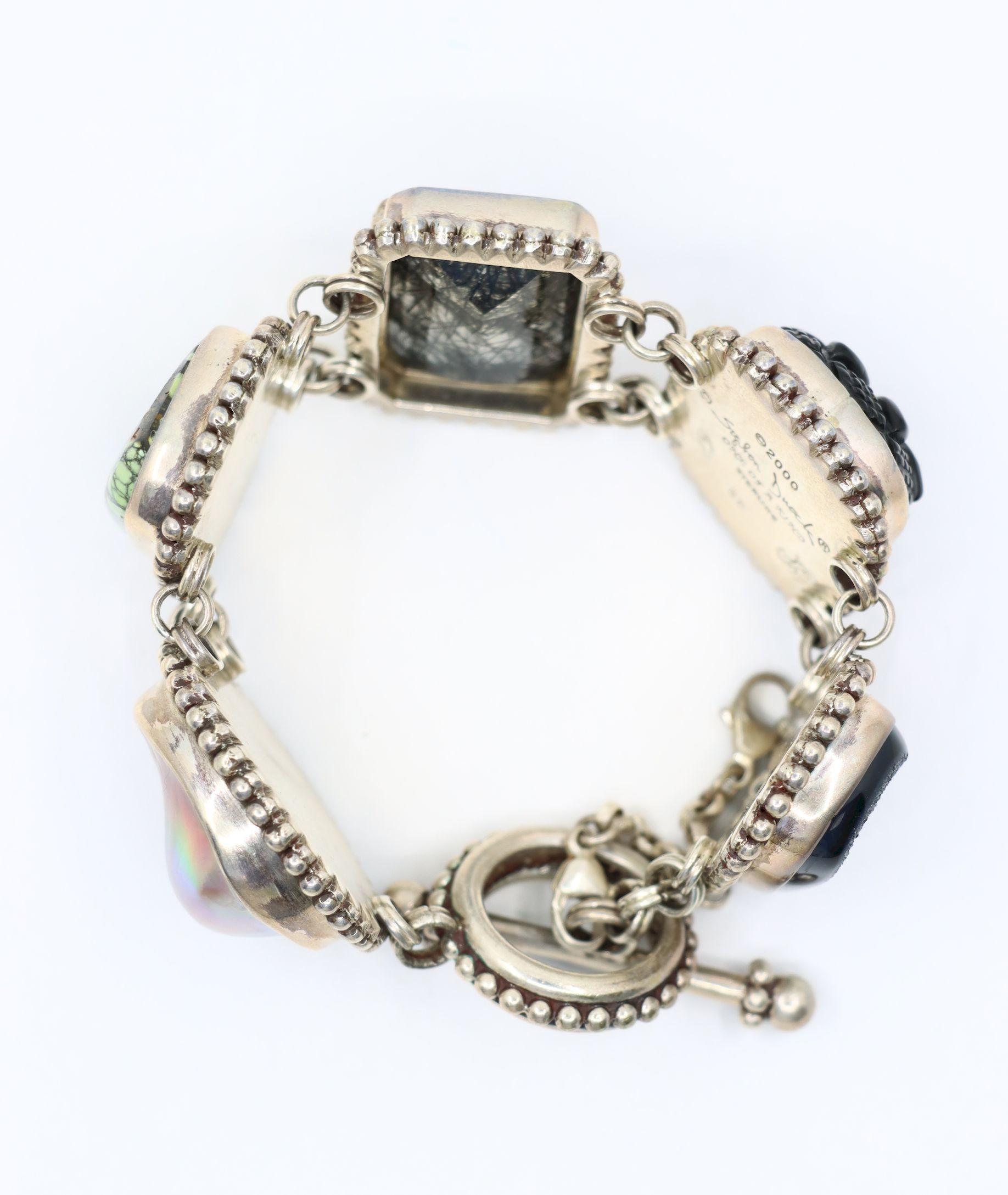 Stephen Dweck Sterling Multistone Station Armband im Angebot 8