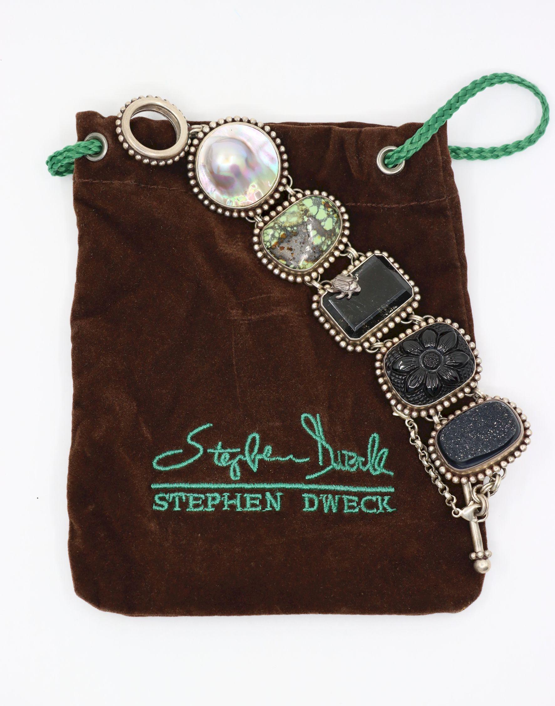 Stephen Dweck Sterling Multistone Station Armband (Gemischter Schliff) im Angebot