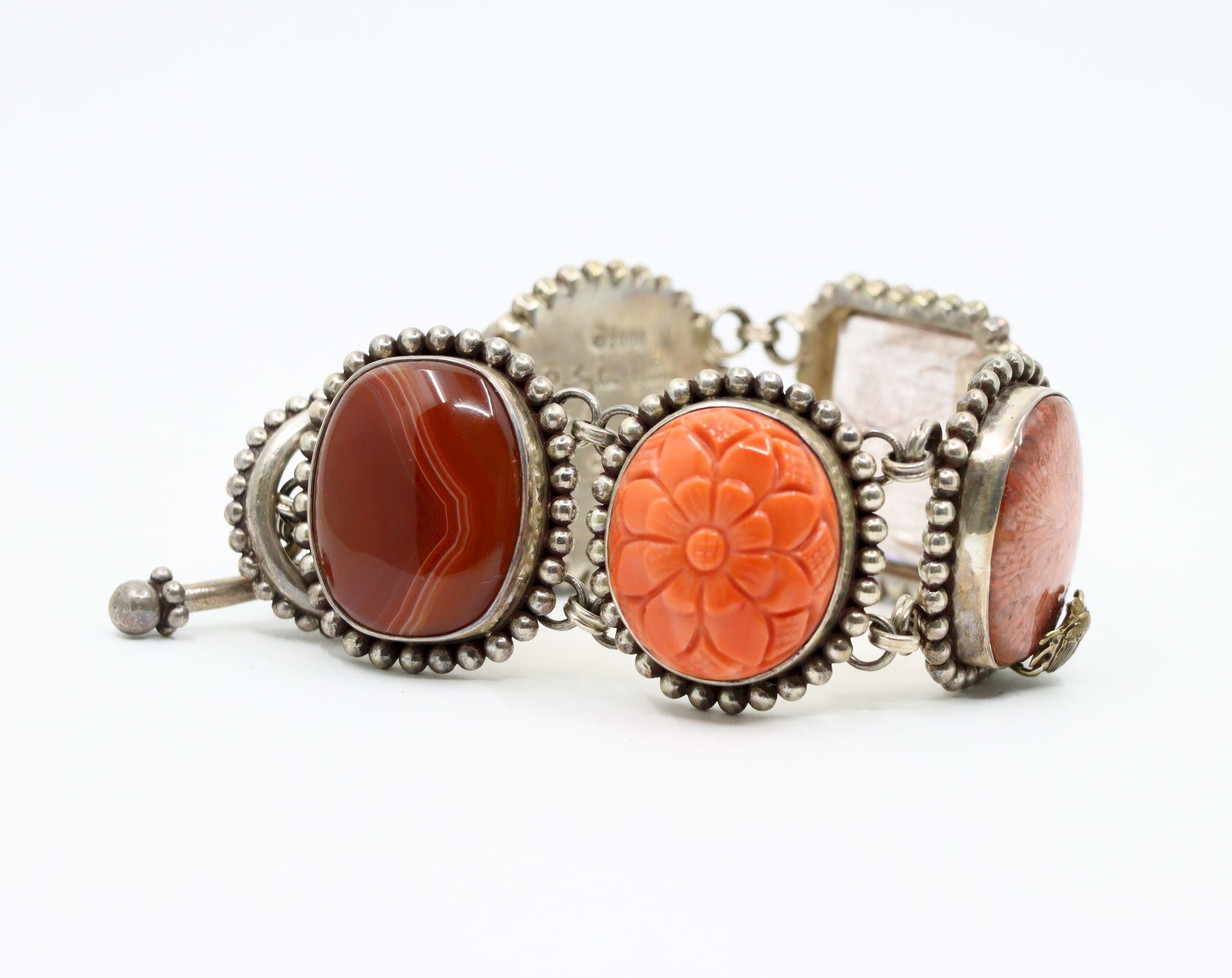 Stephen Dweck Sterling Multistone Station Armband Damen im Angebot