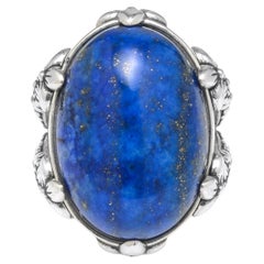 Stephen Dweck Bague en argent sterling et lapis bleu, taille 6,75