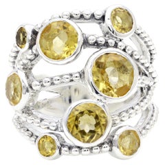 Stephen Dweck Sterling Silver and Citrine Ring Sz 7.25