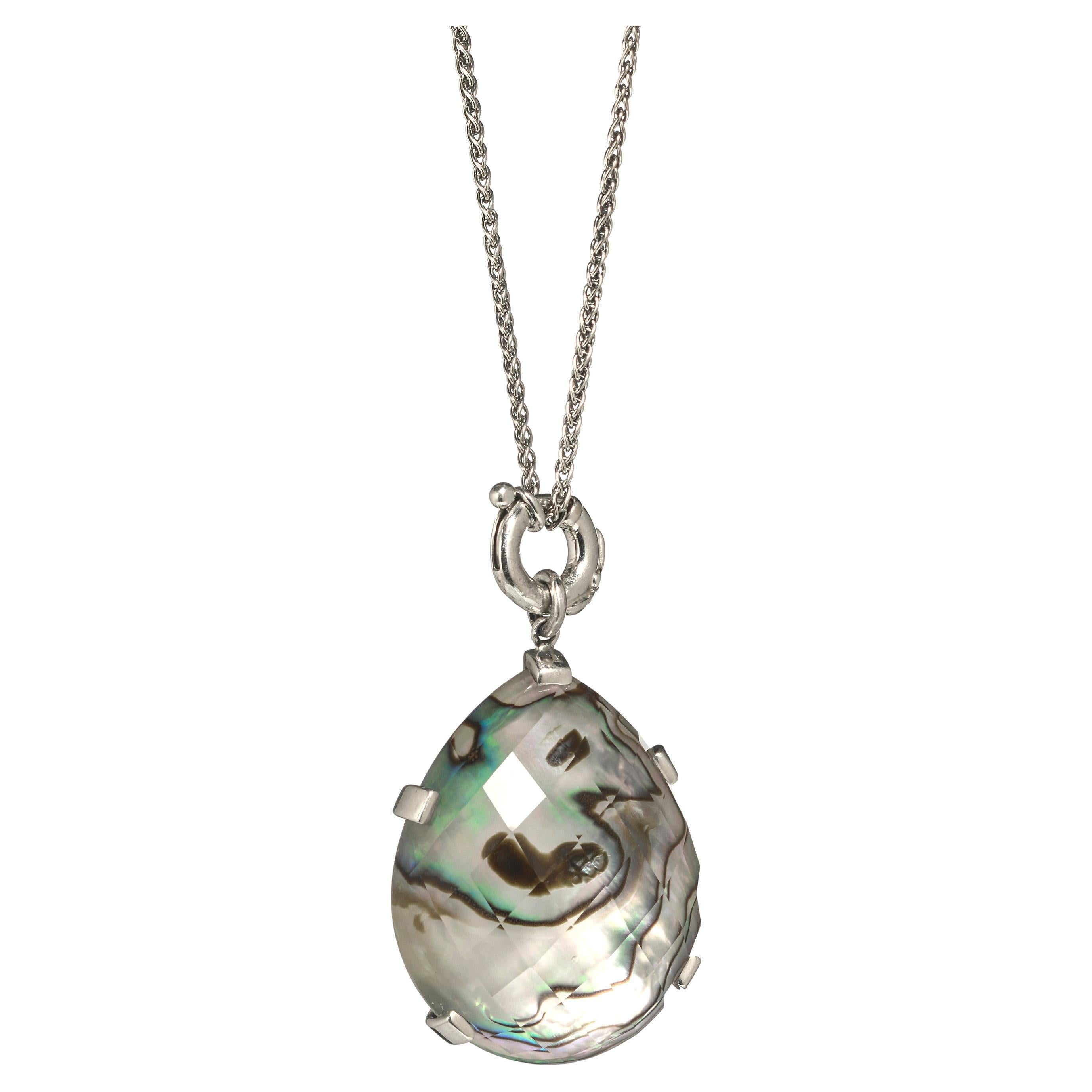 Stephen Dweck Sterling Silver And Natural Quartz Necklace For Sale