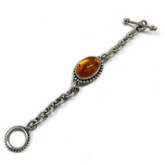 Stephen Dweck Sterling Silver Baltic Amber Bracelet