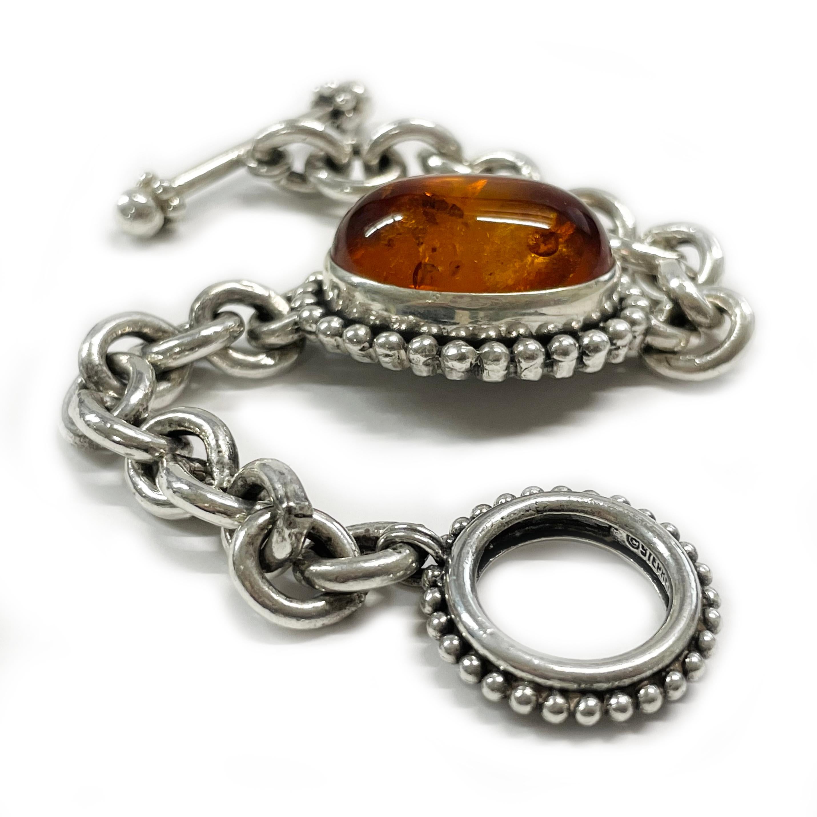 Contemporary Stephen Dweck Sterling Silver Baltic Amber Bracelet For Sale