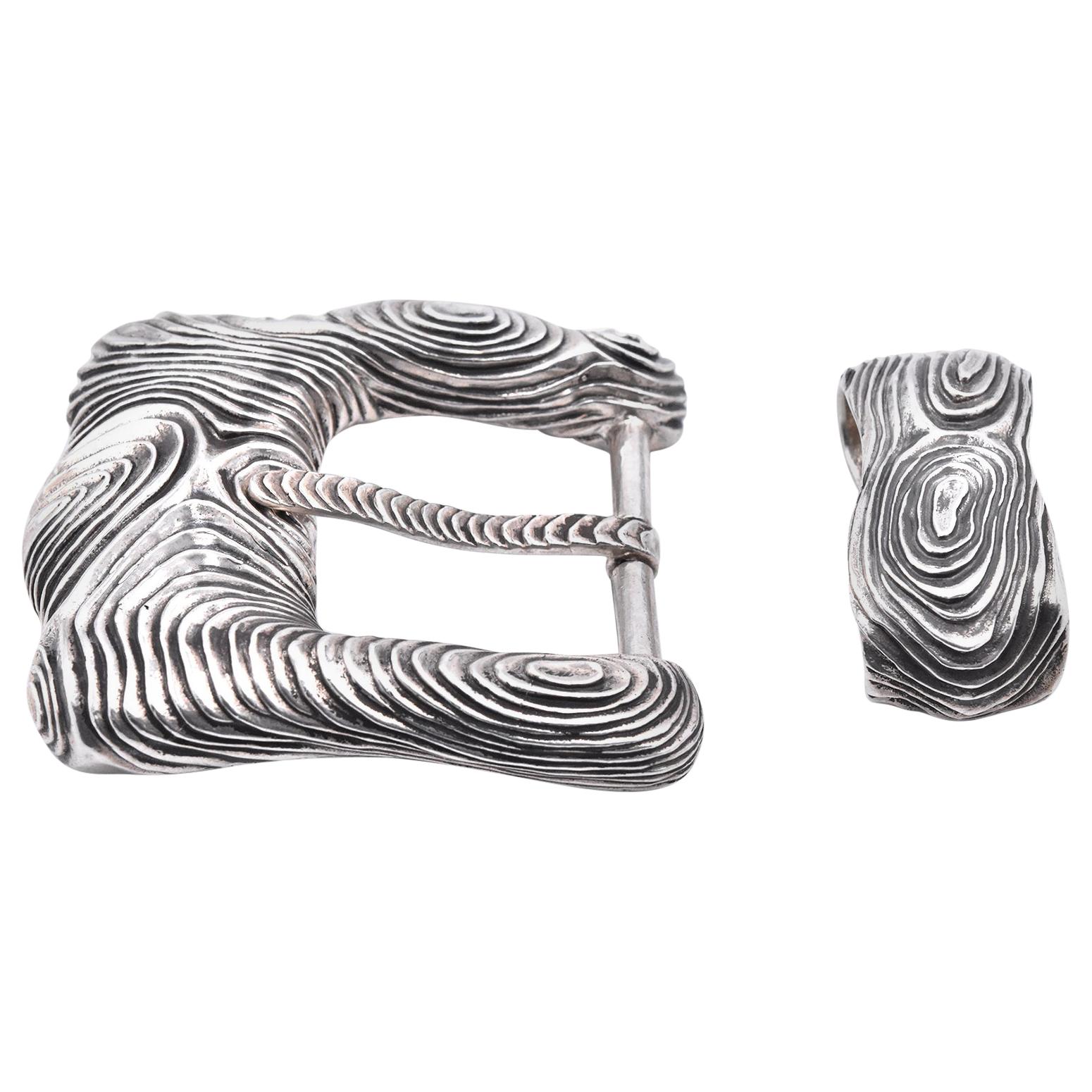 Stephen Dweck Sterling Silver Belt Buckle