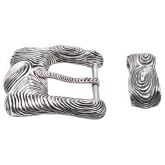 Stephen Dweck Sterling Silver Belt Buckle