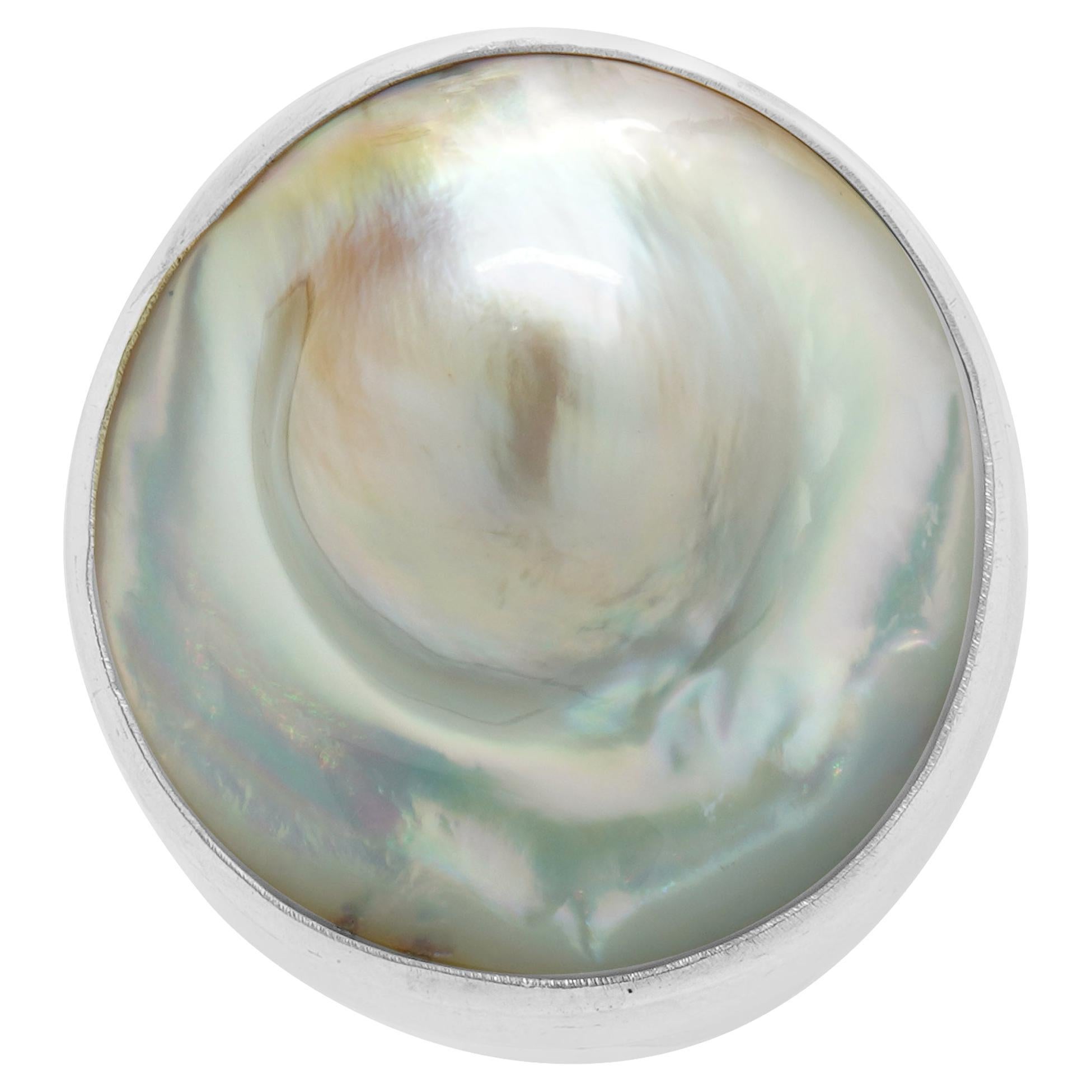 Stephen Dweck - Orecchini a disco con perle in argento sterling in vendita