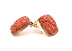 Stephen Dweck Sterling Silver Carved Jasper One of a Kind Earrings