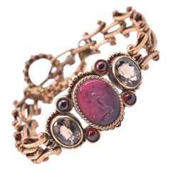 Stephen Dweck Sterling Silver Crystal and Gemstone Bracelet