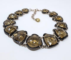 Stephen Dweck Collana in argento Sterling Citrino e Diamanti Unica nel suo genere 2006