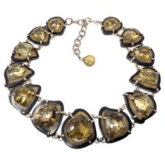 Stephen Dweck Collana in argento Sterling Citrino e Diamanti Unica nel suo genere 2006