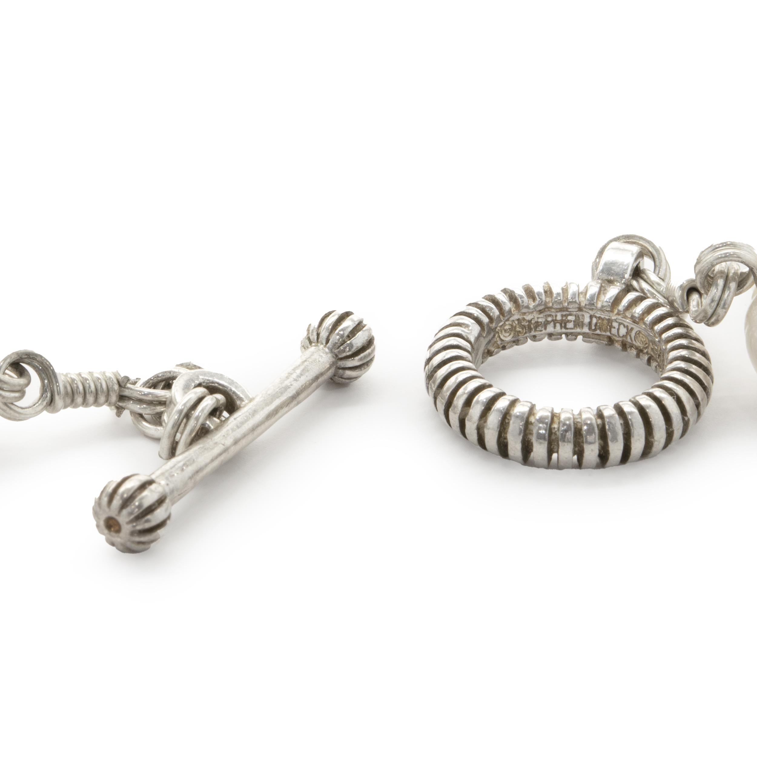 Stephen Dweck Collar Estación de Perlas de Plata de Ley en Excelente estado para la venta en Scottsdale, AZ
