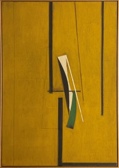 "Ouverture, with Cypress Forms" Stephen Edlich, peinture géométrique abstraite