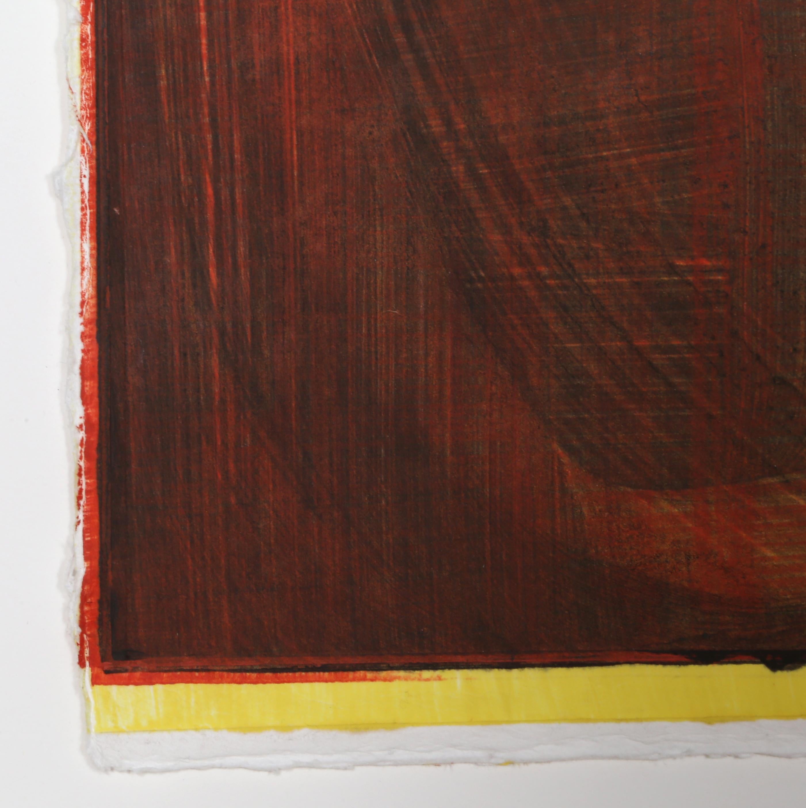 Bunte abstrakt-expressionistische Monotypie des Expressionismus von Stephen Ellis 1994 im Angebot 2