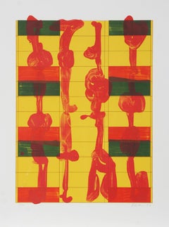 Serigrafia astratta colorata di Stephen Ellis