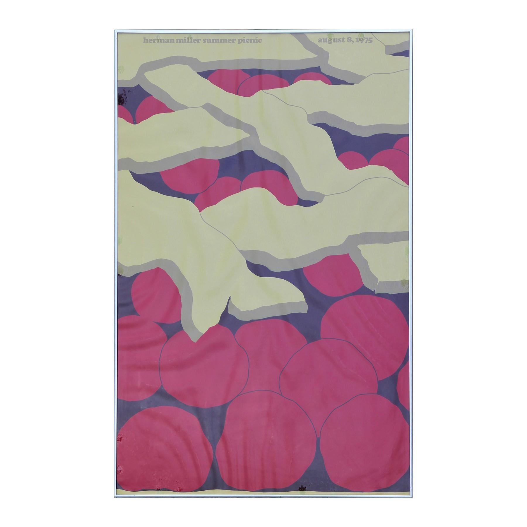 Stephen Frykholm Abstract Print - Herman Miller Summer Picnic August 8, 1975 - Cherry Pie Screen Print 