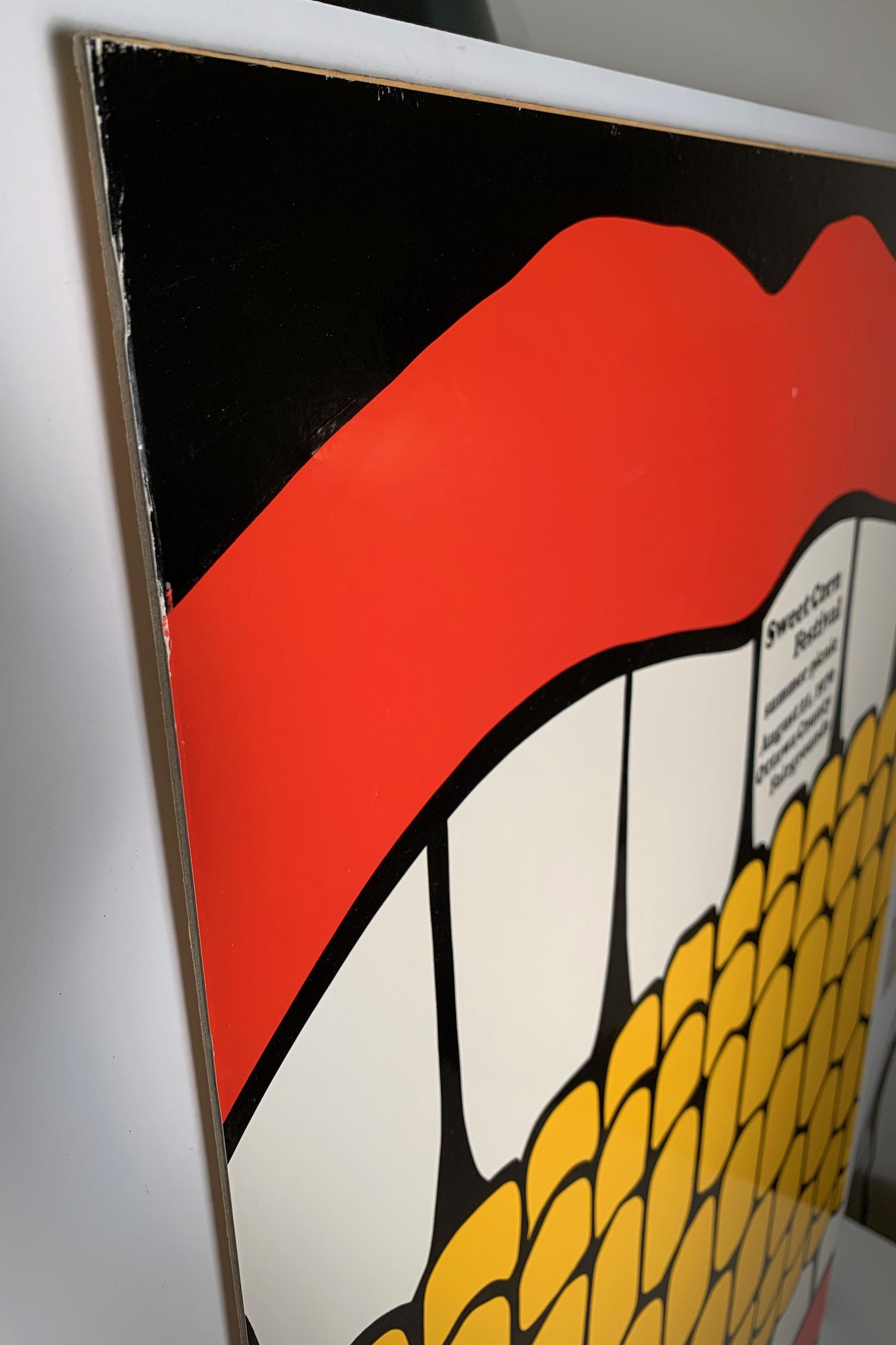 Mid-Century Modern Stephen Frykholm Herman Miller Summer Picnic Corn on Cob Poster Pop Art
