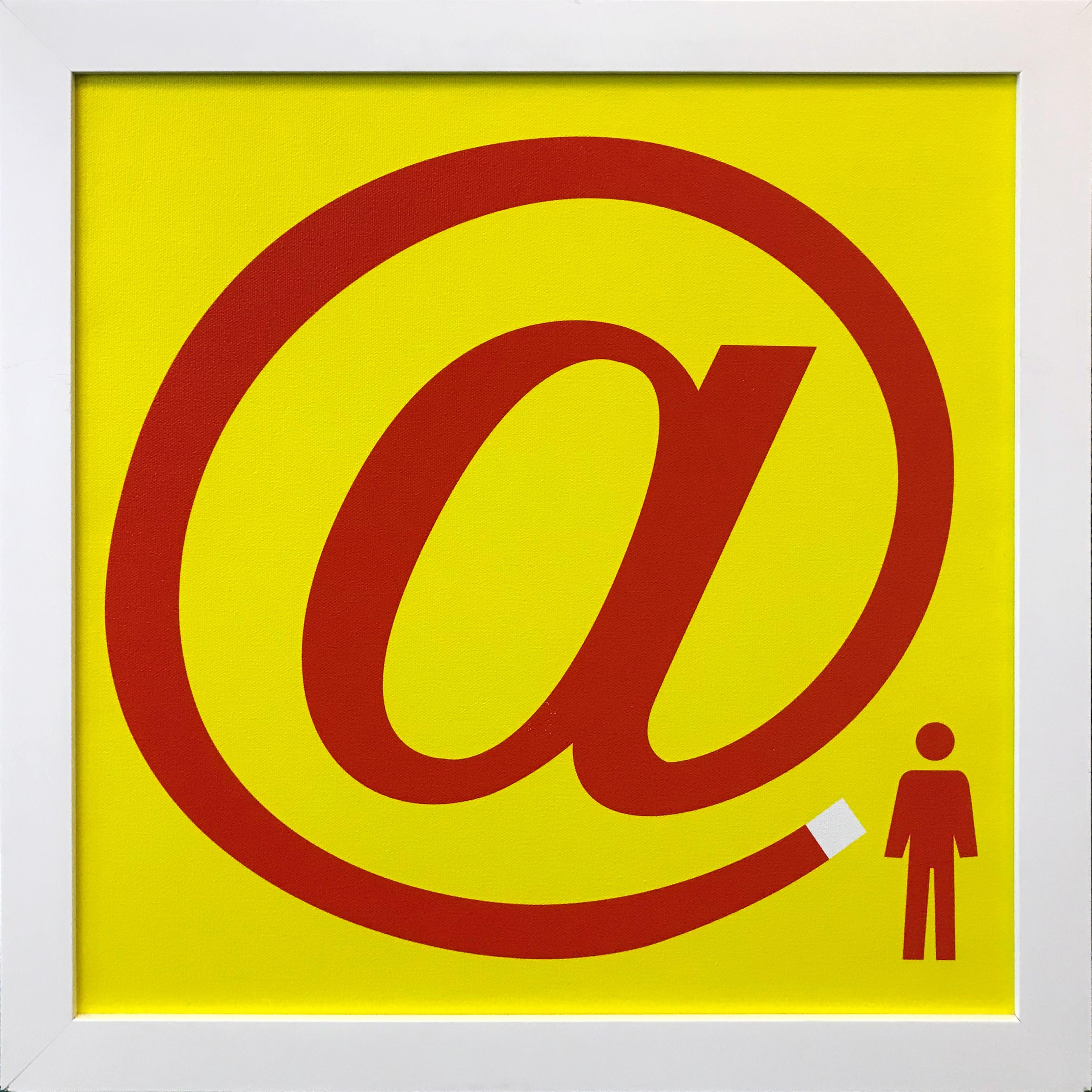 Portrait Painting di STEPHEN GAMSON - A (ROSSO SU GIALLO)