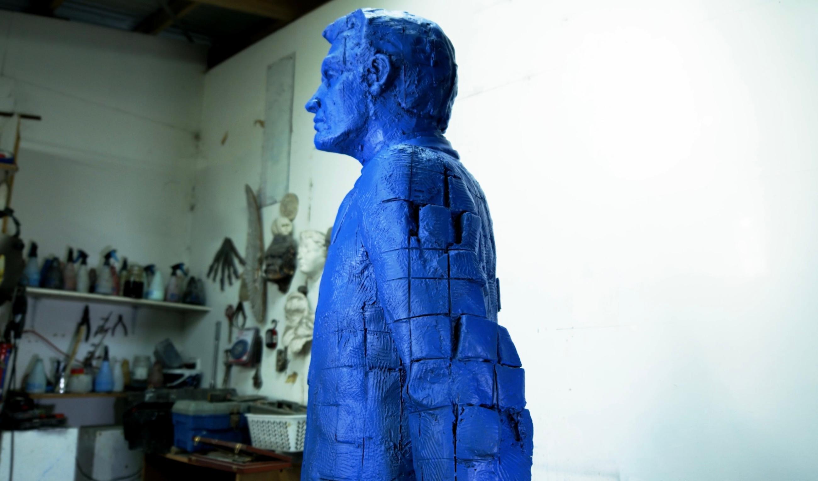 Body Corporate Blue, Contemporary Bronze Sculpture 5