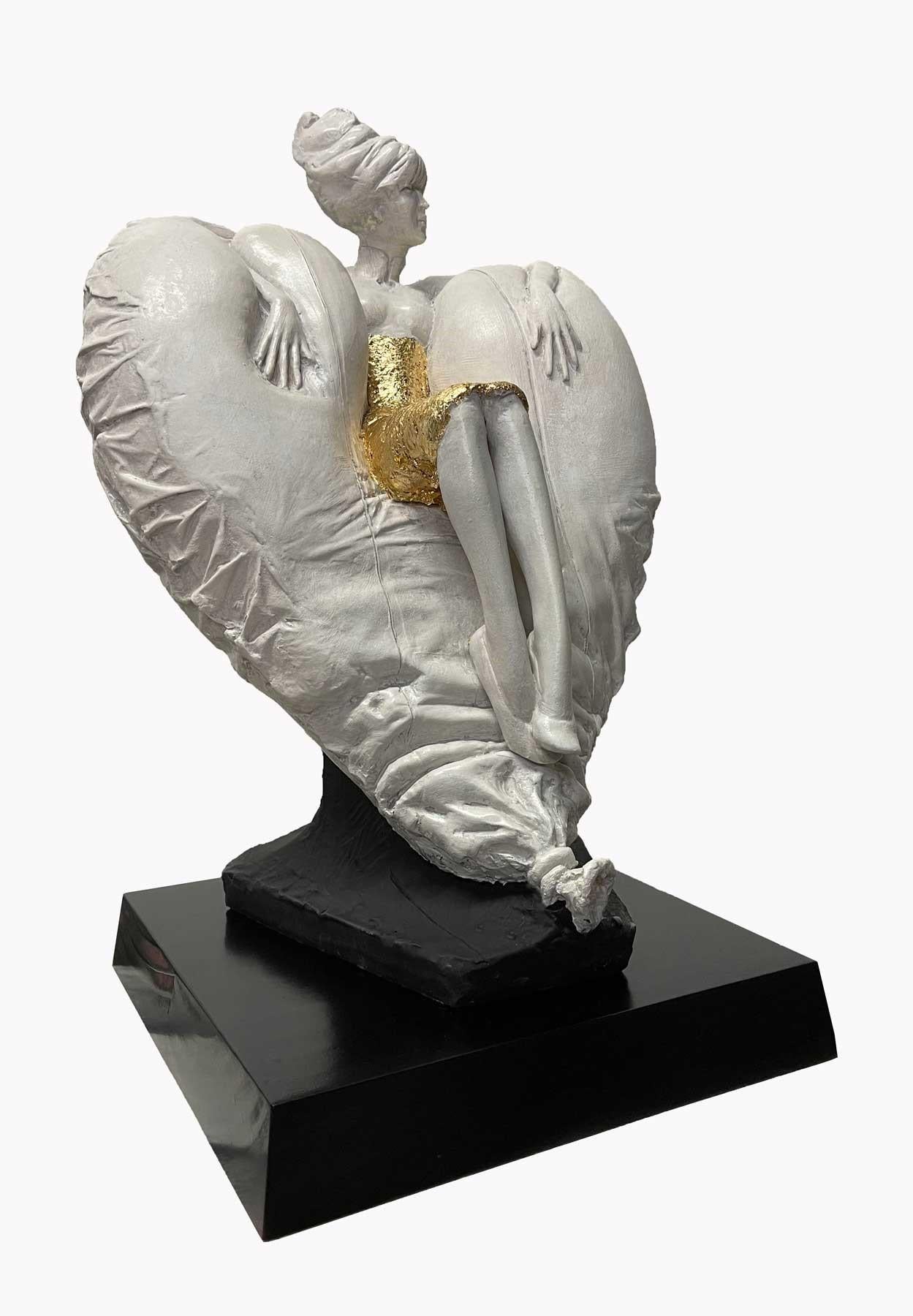 Soft Heart, Ceramic Earthenware - Art Deco Sculpture by Stephen Glassborow