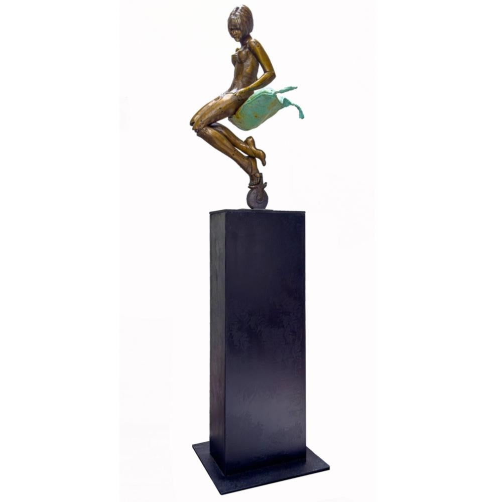 Soft Landing, Contemporary Bronze Sculpture