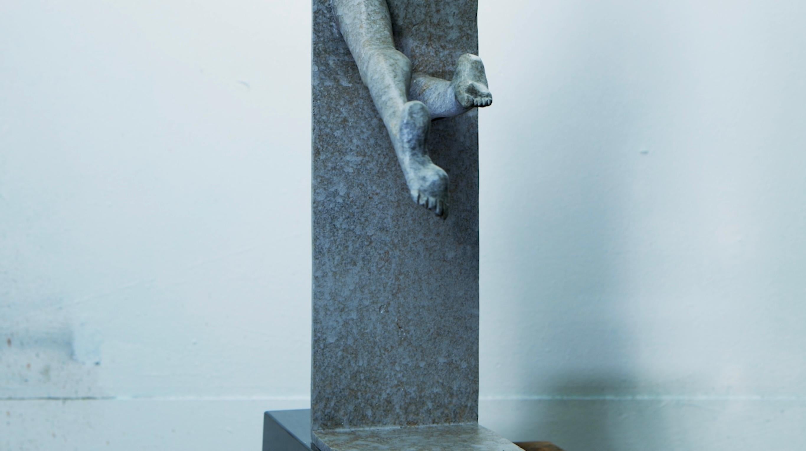 Vertigo, Contemporary Bronze Sculpture on Granite base For Sale 3