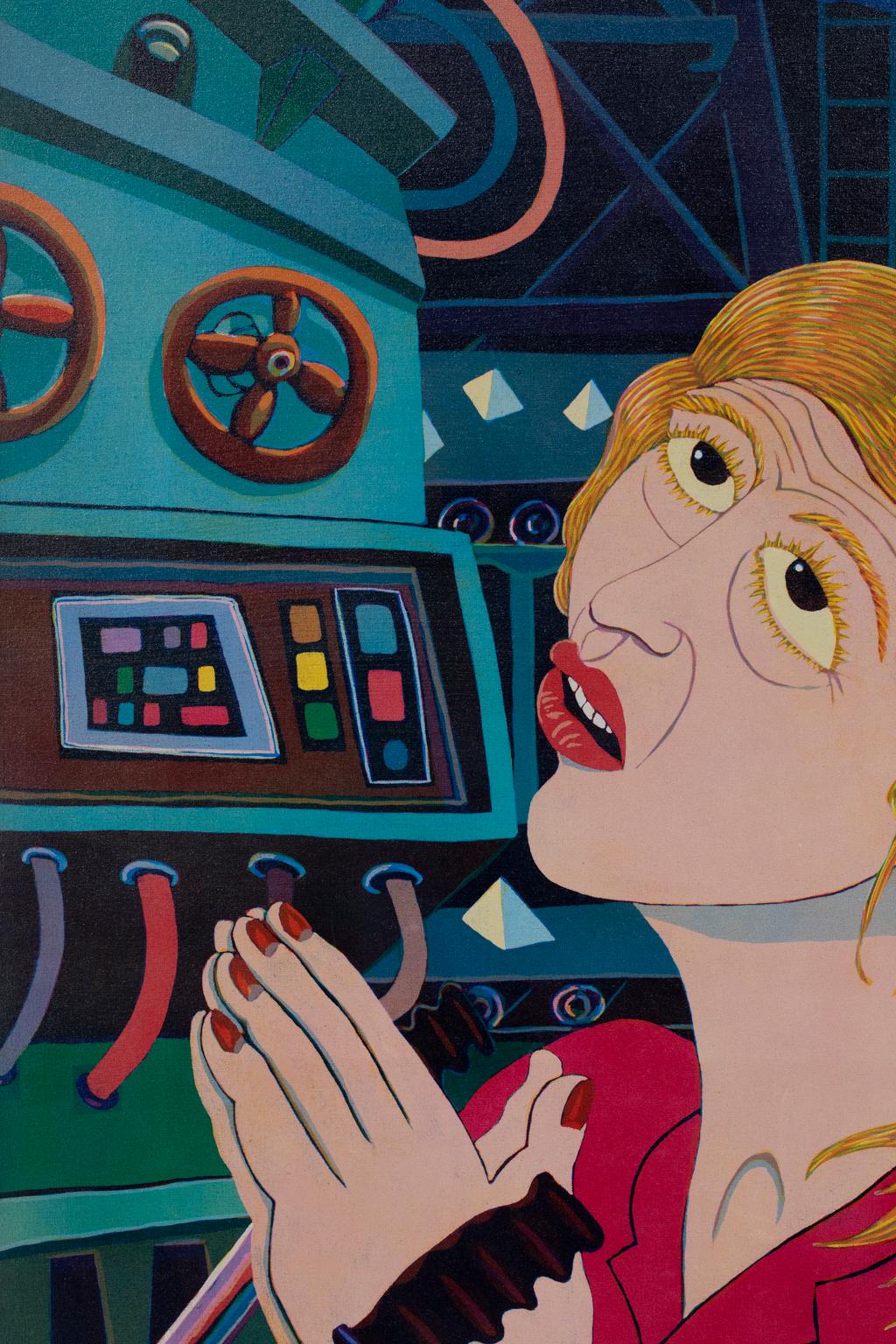 Figuratives Ölgemälde auf Leinwand von Stephen Goodfellow, Primär- Mikro-Pyllismus im Angebot 1