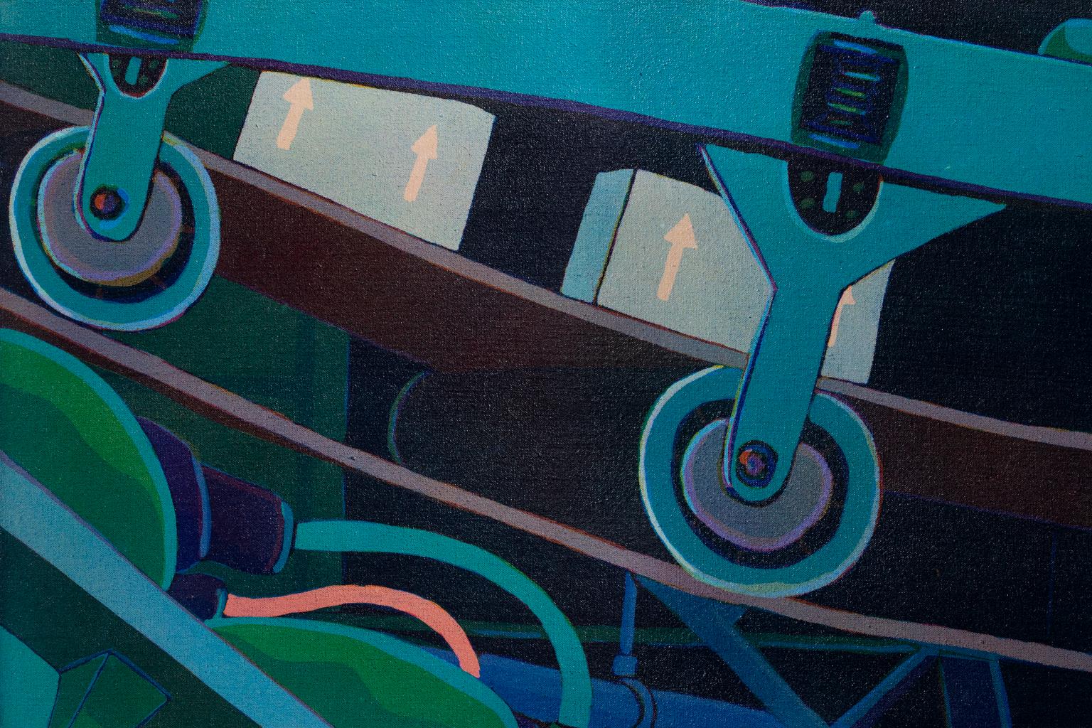 Figuratives Ölgemälde auf Leinwand von Stephen Goodfellow, Primär- Mikro-Pyllismus im Angebot 3