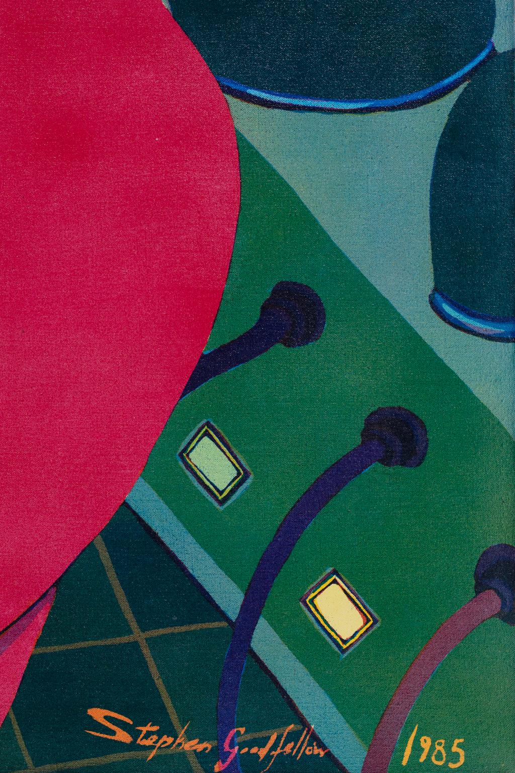 Figuratives Ölgemälde auf Leinwand von Stephen Goodfellow, Primär- Mikro-Pyllismus im Angebot 6