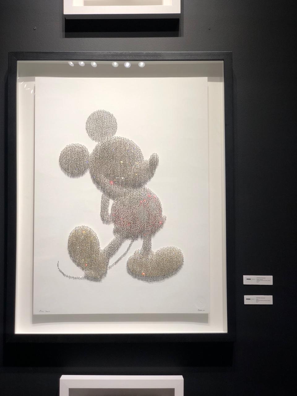 Mickey Mouse  - Op Art Sculpture par Stephen Graham