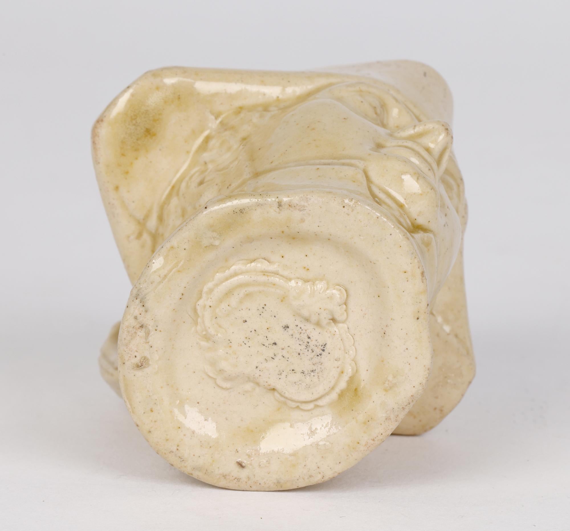 Stephen Green Lambeth Salt Glazed Stoneware Miniature Napoleon Cream Jug For Sale 8