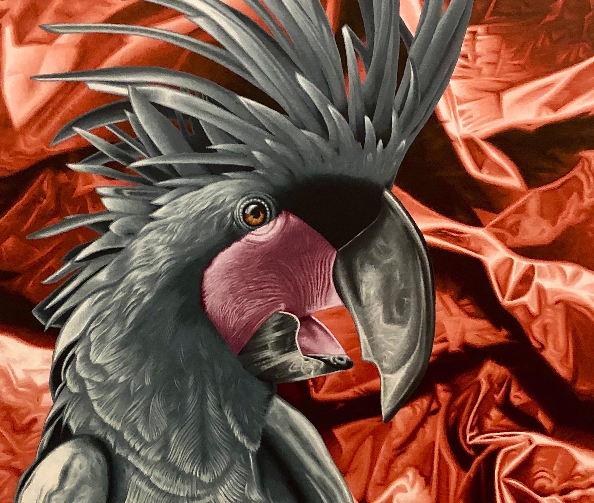Pittura figurativa ad acrilico: 'Aaak combustibile fossile' - Painting di Stephen Hall