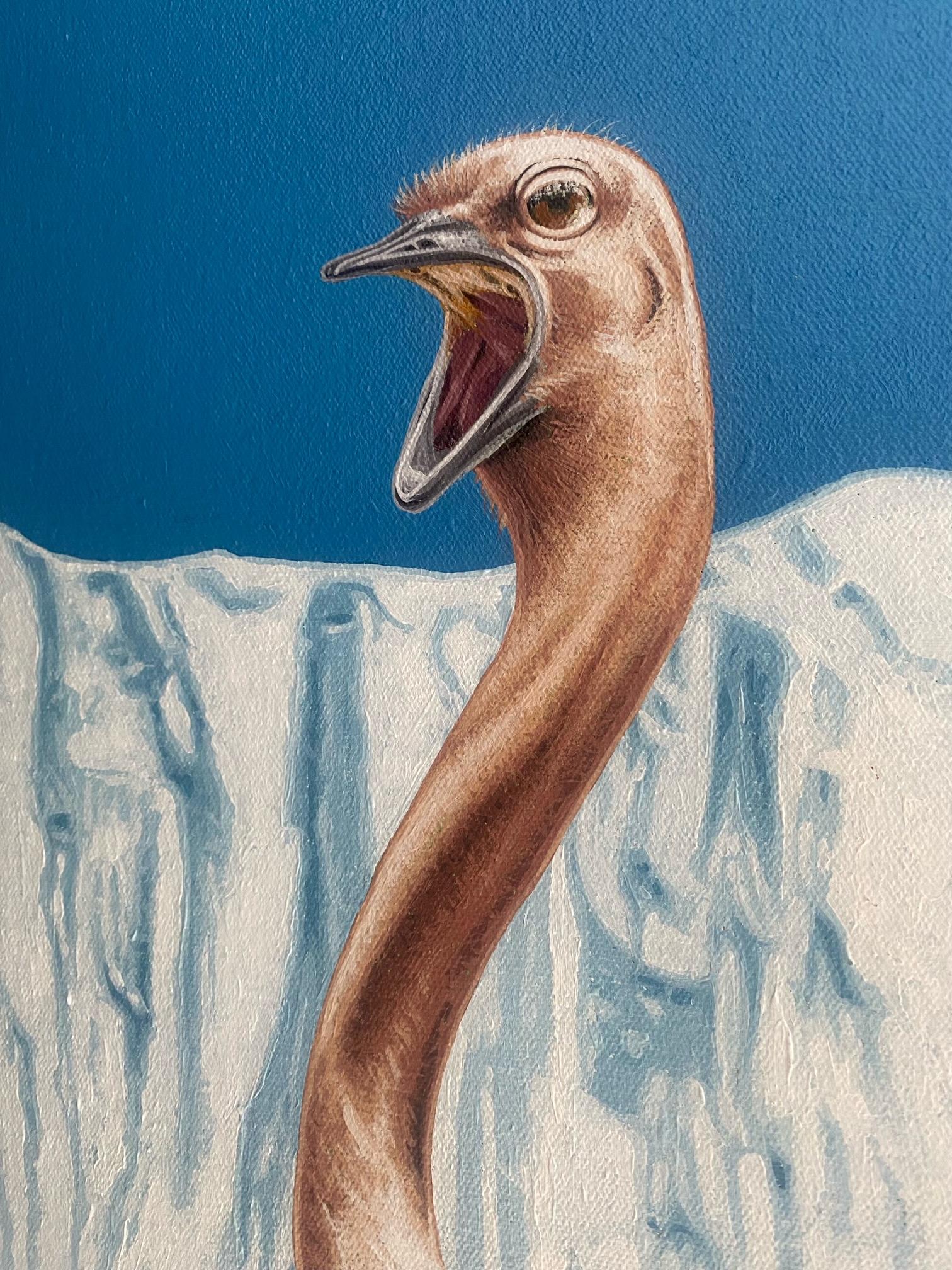 Acryl auf Leinwand: Warte, hier stimmt was nicht
