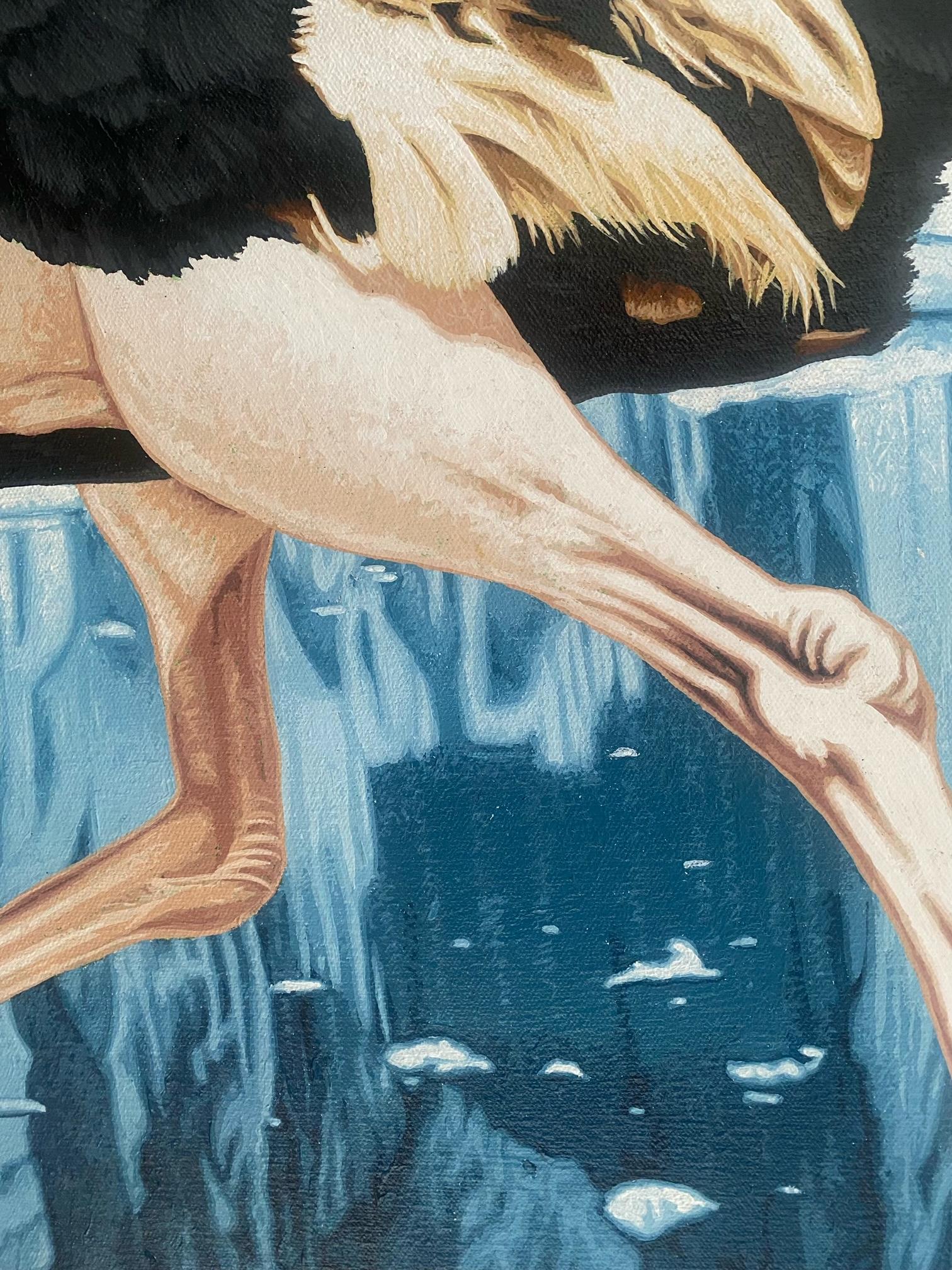 Acryl auf Leinwand: Warte, hier stimmt was nicht
