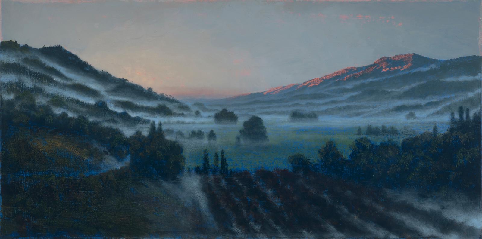Silverado Ribbons, Calistoga Dawn (Mass MoCA #240) - Painting by Stephen Hannock