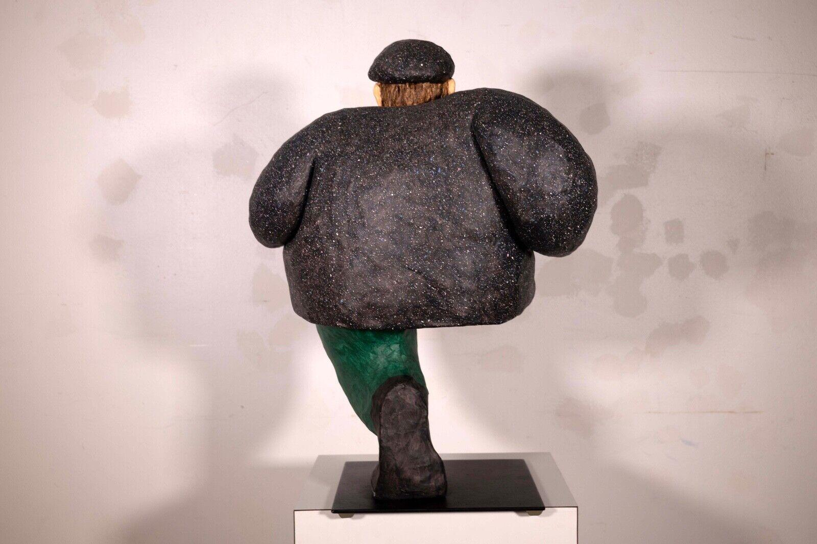 Stephen Hansen Kicks Signed Contemporary Papier Mache and Glass Sculpture 1987 In Good Condition In Keego Harbor, MI