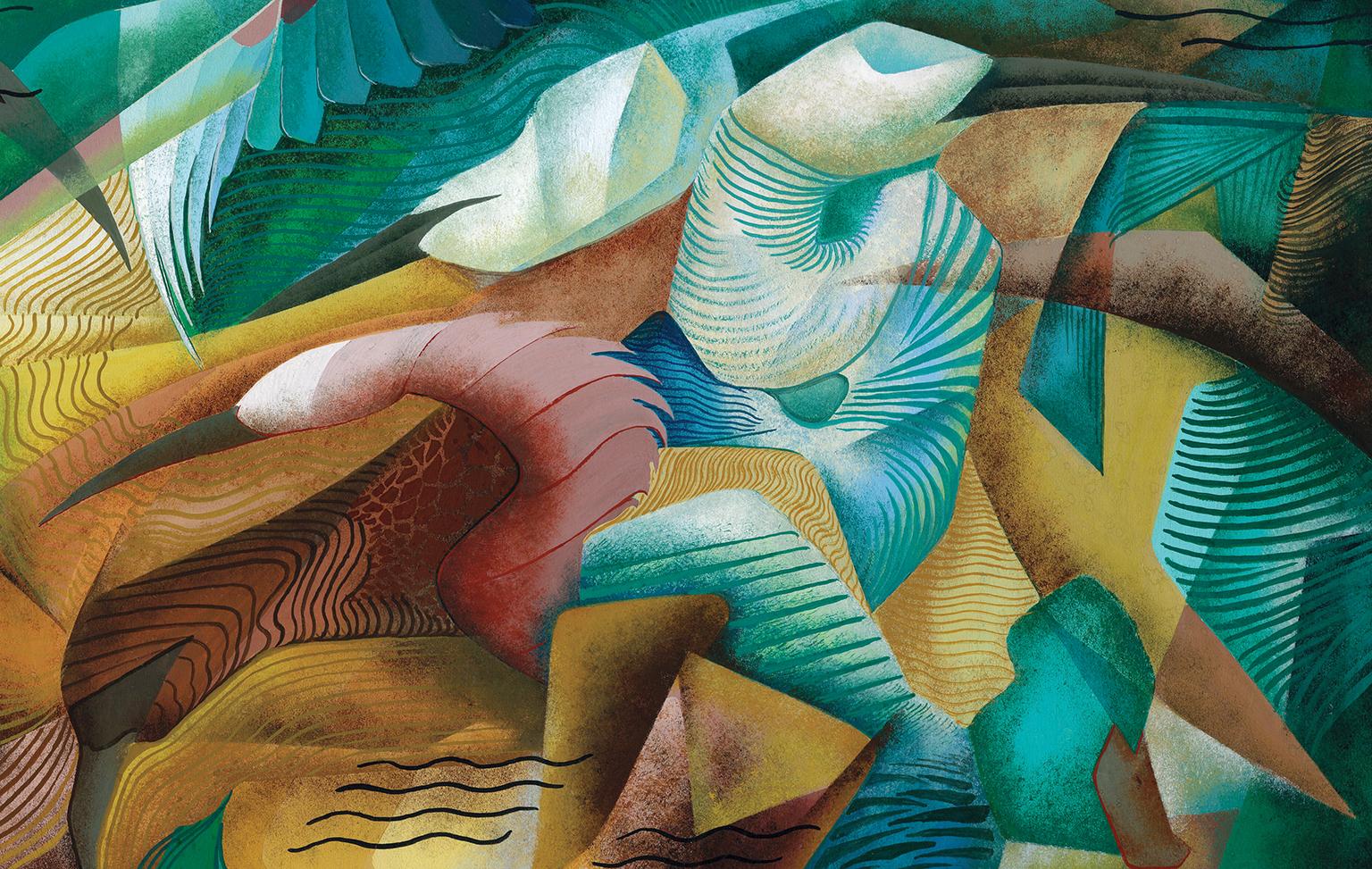 'Bird Abstraction' — Mid-Century Modernism - American Modern Painting by Stephen Harty