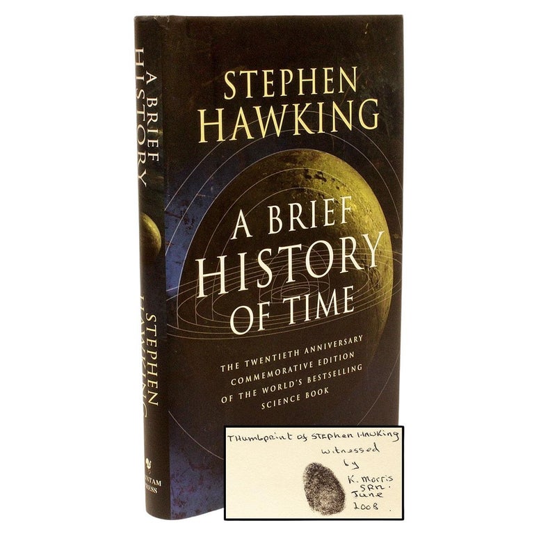 Stephen HAWKING, Brief History Of Time, SIGNED WITH THUMB PRINT OF ...