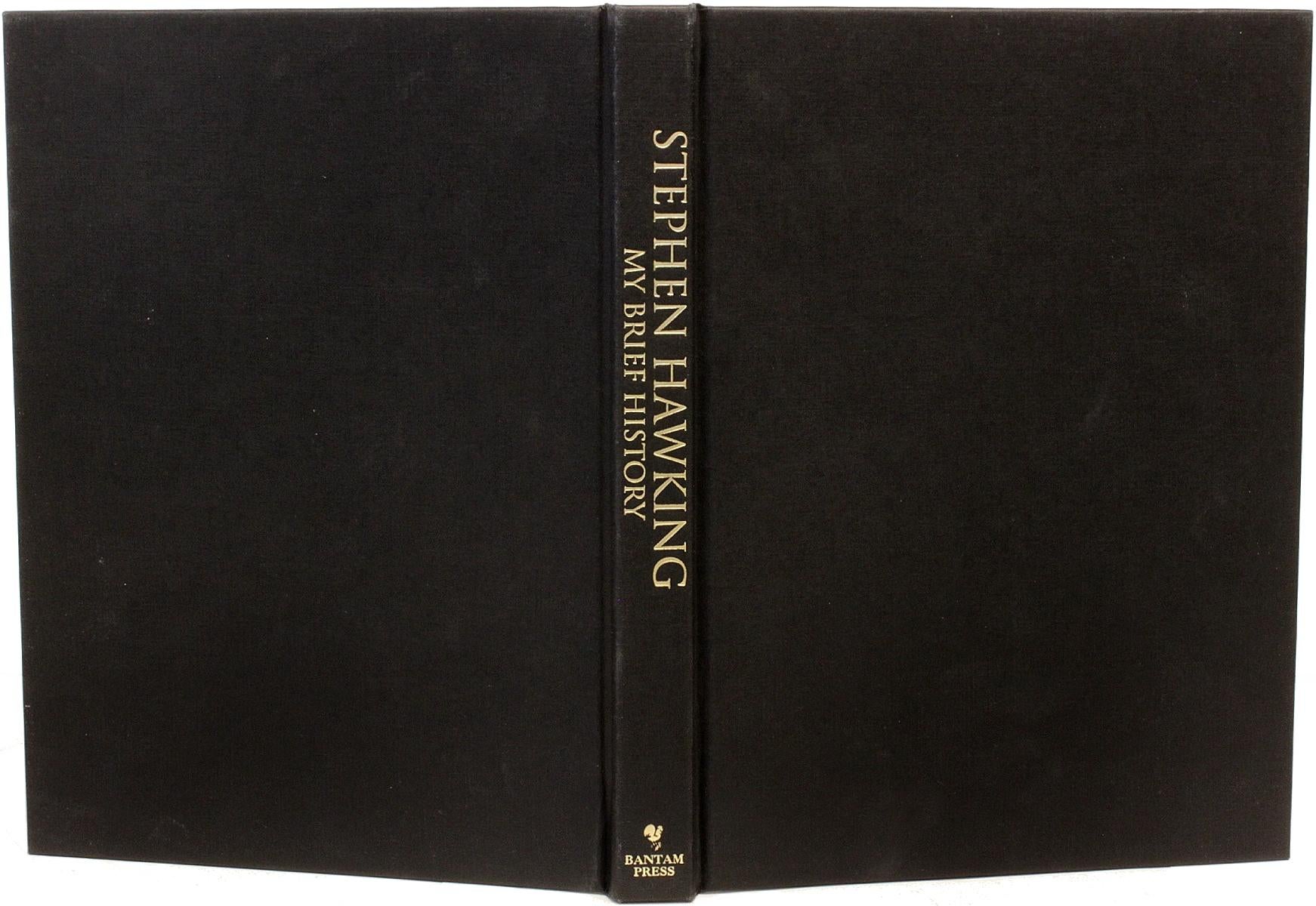 British Stephen Hawking, My Brief History, 1st Ed Signed with Thumb Print of Hawking For Sale