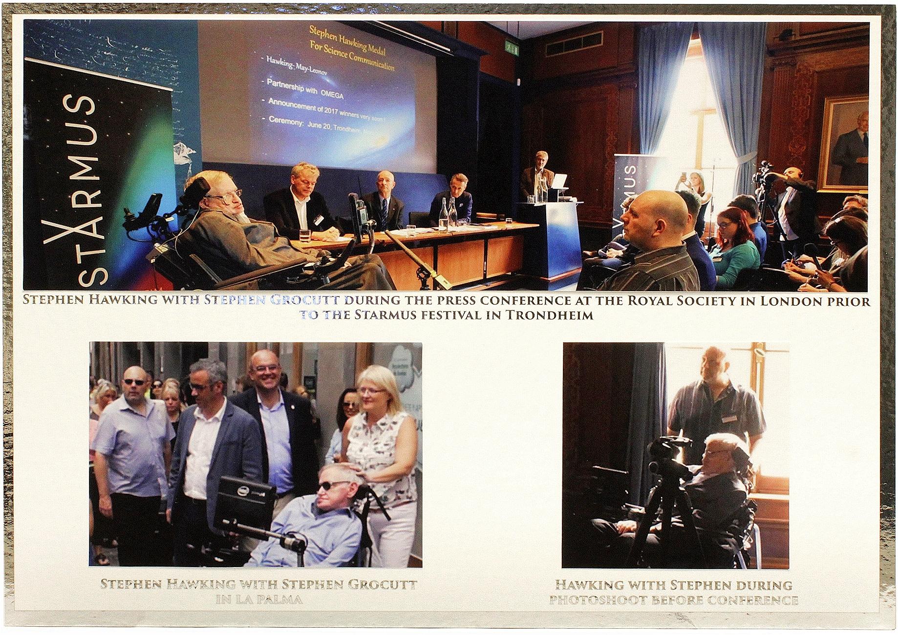 Stephens HAWKING. Starmus. 50 Years of Man in Space - HAWKING THUMB PRINT SIGNED ! en vente 3