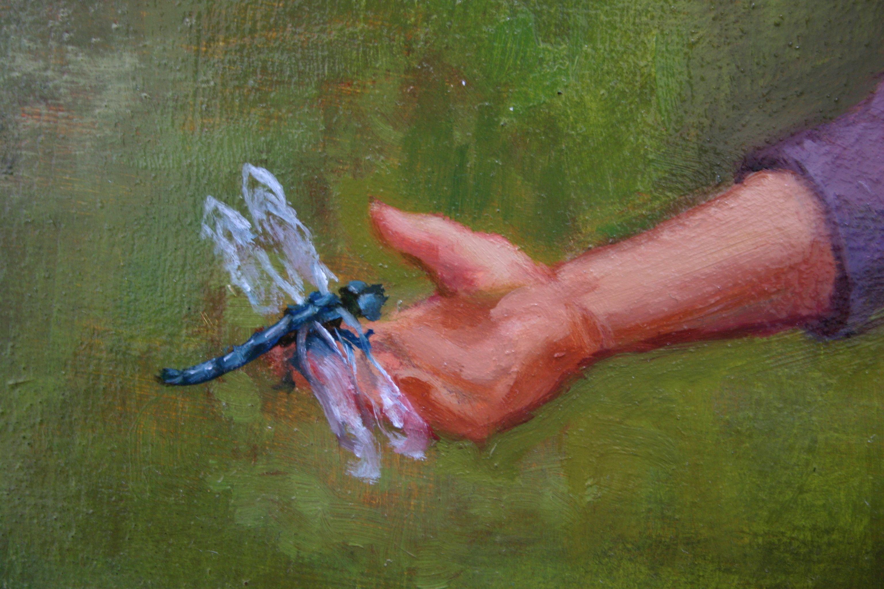 Dragonfly est une inspiration d'une époque où je travaillais. Je déplaçais un tuyau et une libellule s'était posée sur la tête de l'arroseur. Je savais que si on le laissait là, l'eau l'effraierait ou blesserait son corps délicat. Alors j'ai tendu