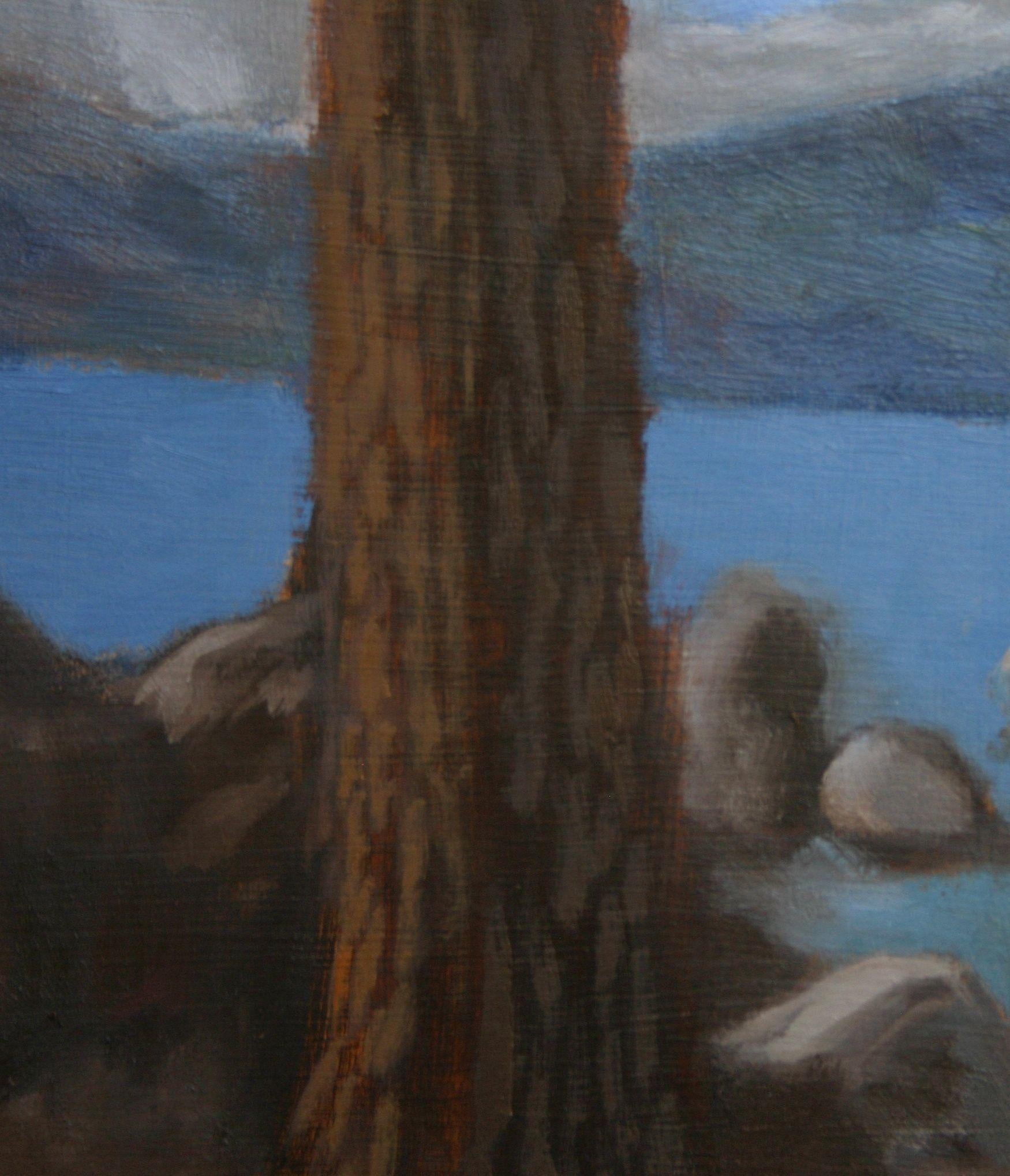 Lake Tahoe, Painting, Oil on MDF Panel For Sale 4